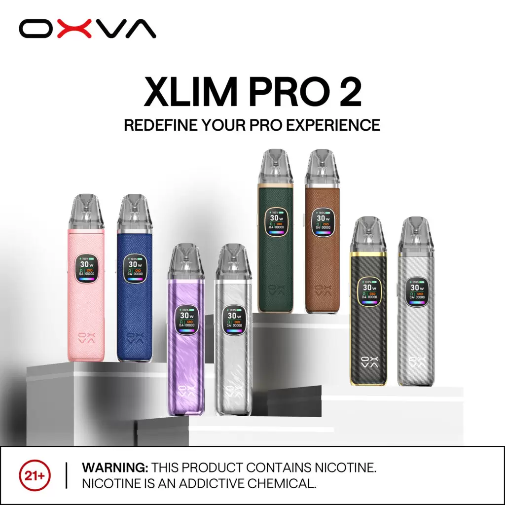 OXVA-Xlim-Pro-II-2-Pod-小蠻牛二代-電子煙主機-1.webp OXVA Xlim Pro II 2 小蠻牛二代 註油式電子煙主機套裝 | 1300mAh大電量 30W彩屏 | Replay智慧溫控 (含雙煙彈):圖片 1