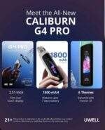 UWELL CALIBURN G4 PRO 咖哩棒電子煙主機套裝 | 850mAh大電量 G4 GPP倒灌系統 | 18W三段功率調節 (含0.6Ω/0.9Ω霧化芯)：圖片 2