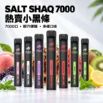 鯊克 SALT SHAQ  7000口小黑條 拋棄式電子煙｜多款果香冰爽口味 8ml大容量 1.0Ω霧化芯