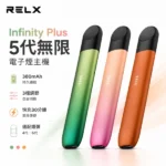 RELX 悅刻5代無限/幻影電子煙主機 | 380mAh 4段潮汐LED電量顯示 | Type-C快充 6色可選 相容4/5/6代煙彈